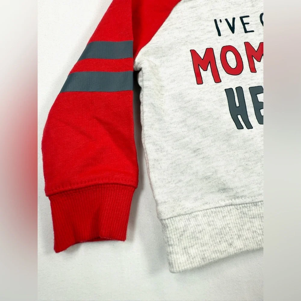 NWT CARTER’S “I’ve Got Mommy’s‎ Heart” Baby Boy Raglan Long Sleeve Sweatshirt 9M